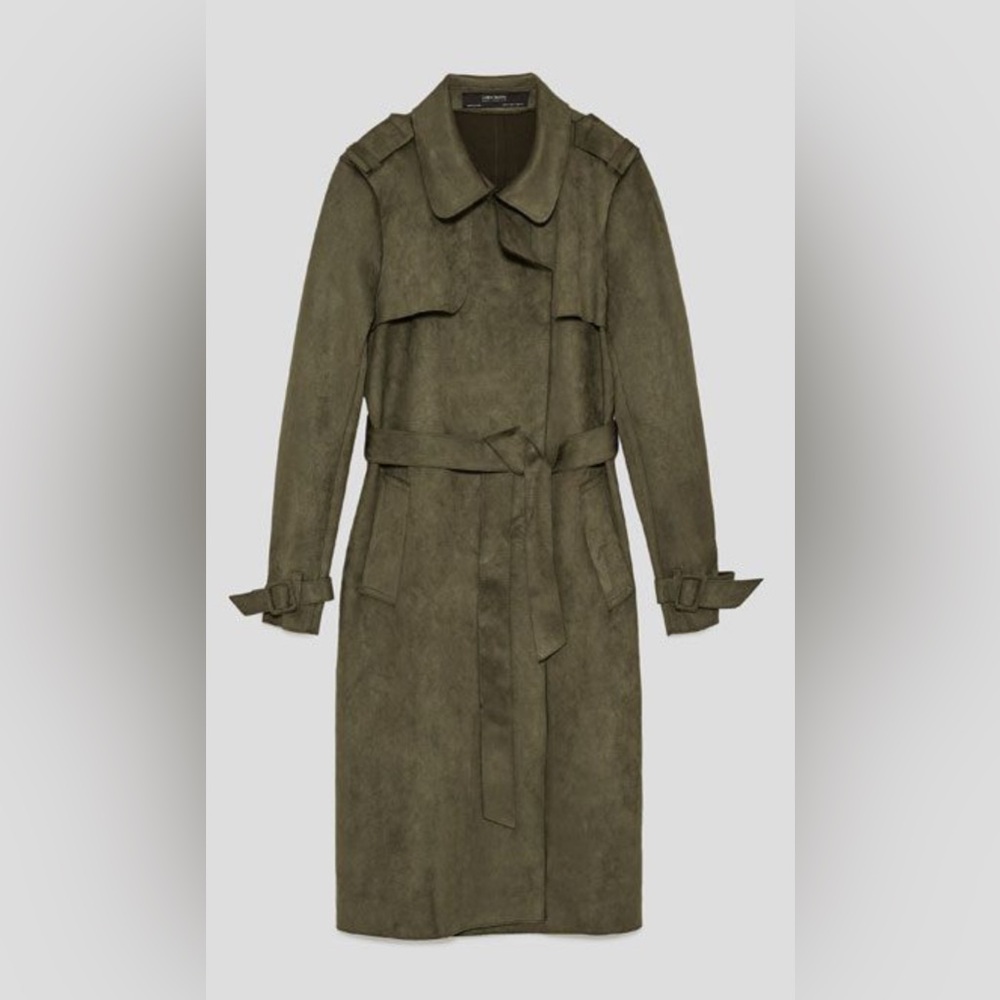 Philosophy faux suede Khaki Women's Trench Coat
